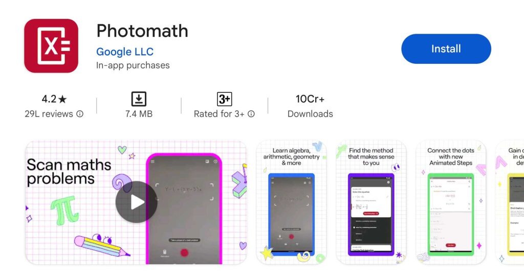 Google Photomath Application